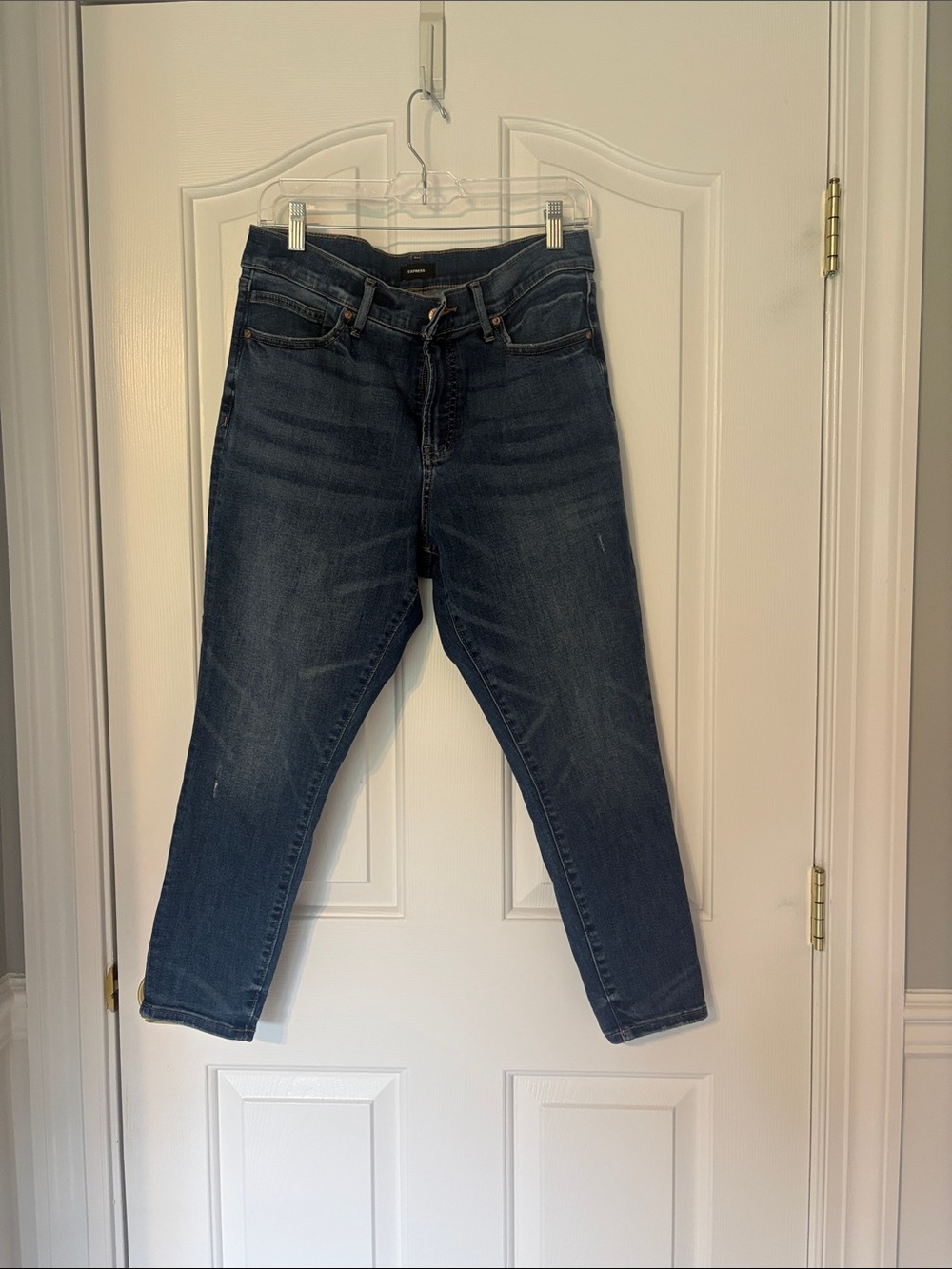 Express 12 short Dark Wash Skinny Jeans - Indigo Blue